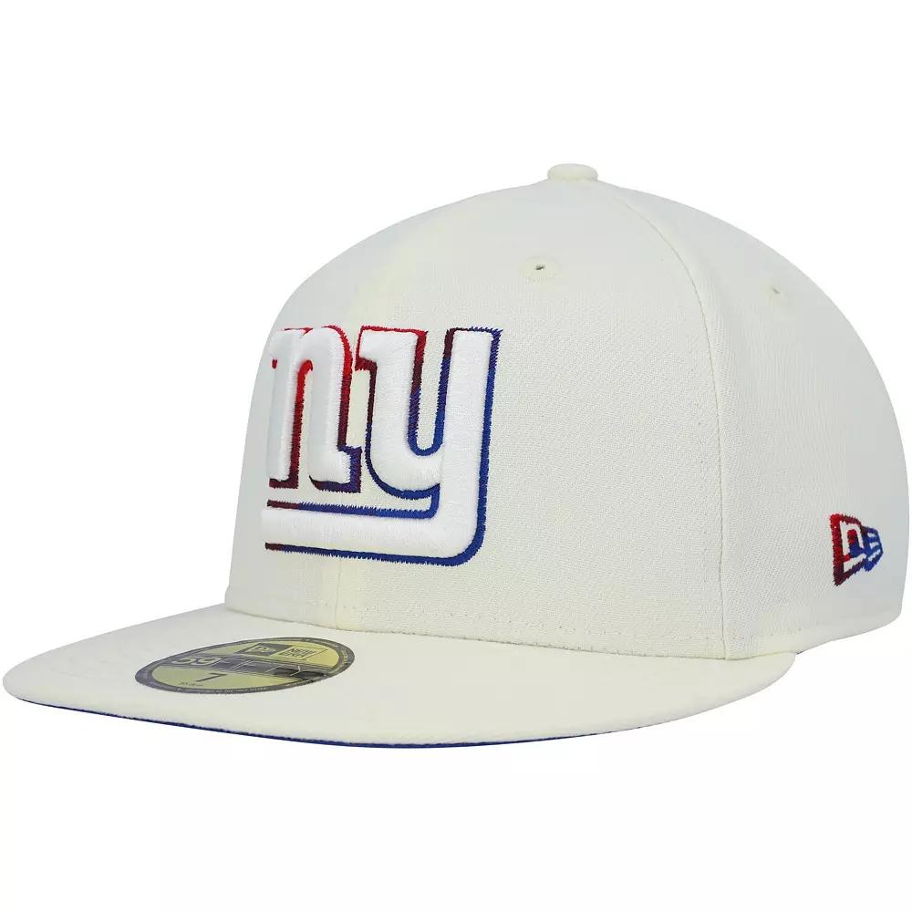 Men's New Era Cream New York Giants Chrome Dim 59FIFTY Fitted Hat,  Product Image