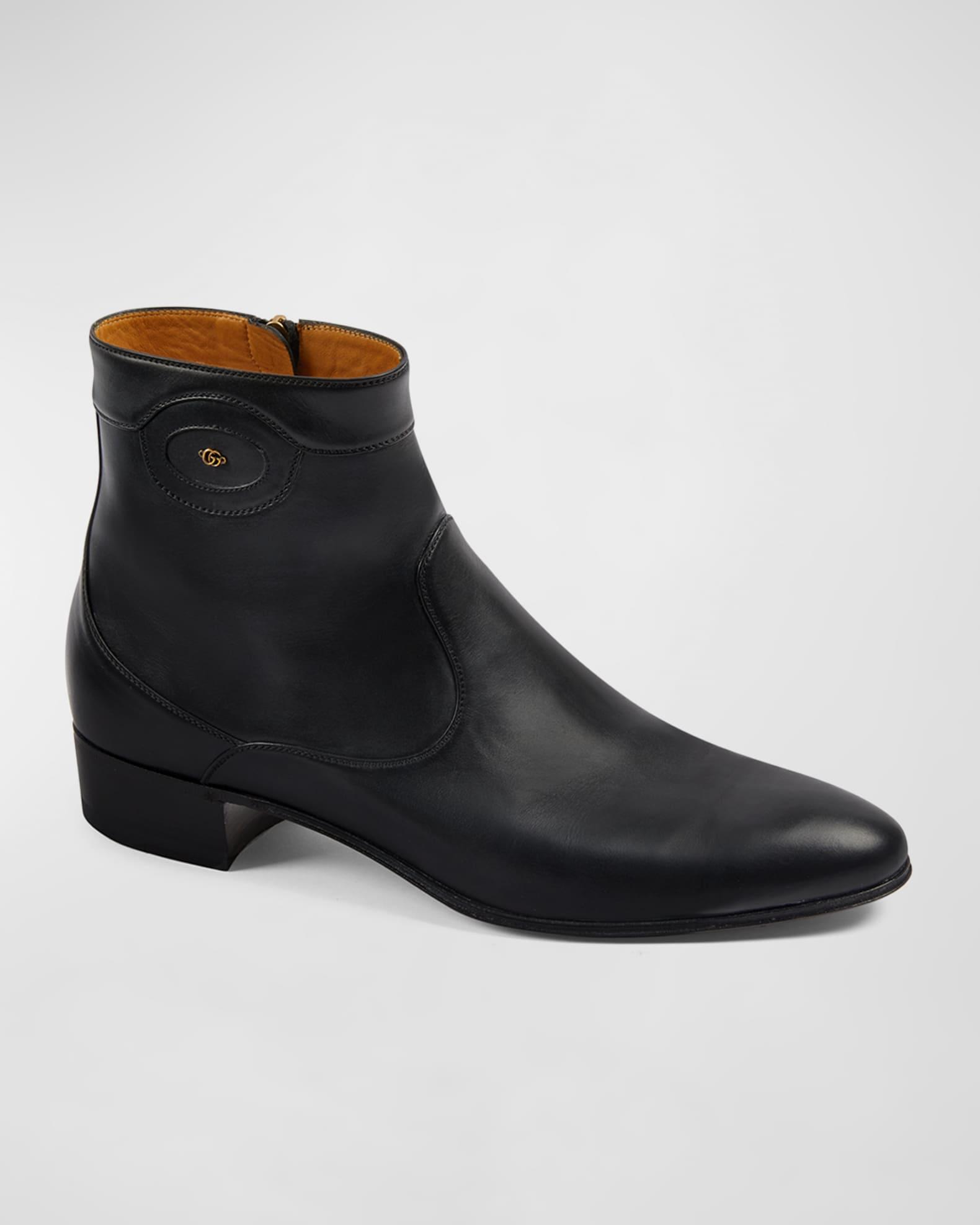 Men's Adel GG Leather Ankle Boots Product Image