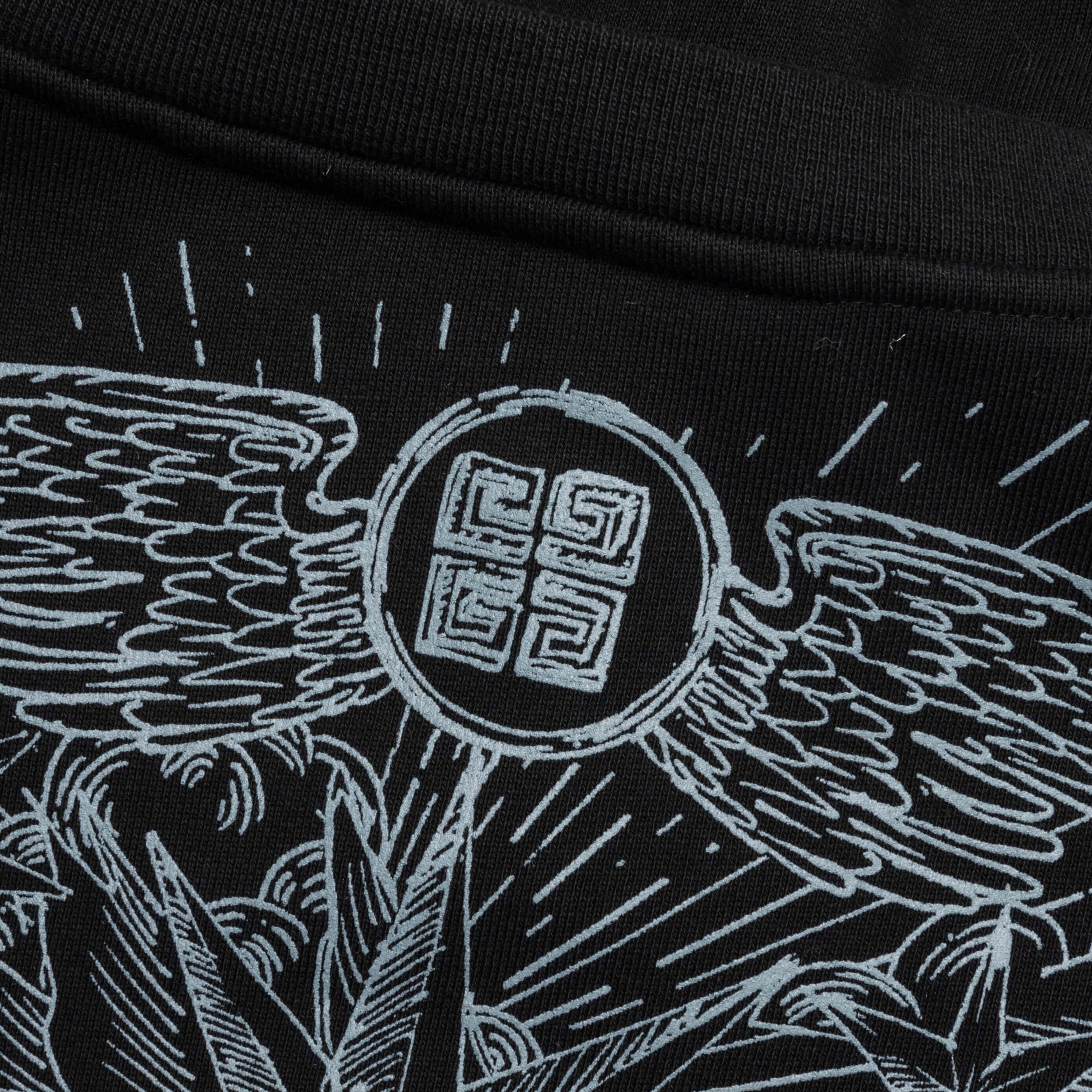 Tarot Print Boxy Fit Long Sleeve T-Shirt - Black Male Product Image