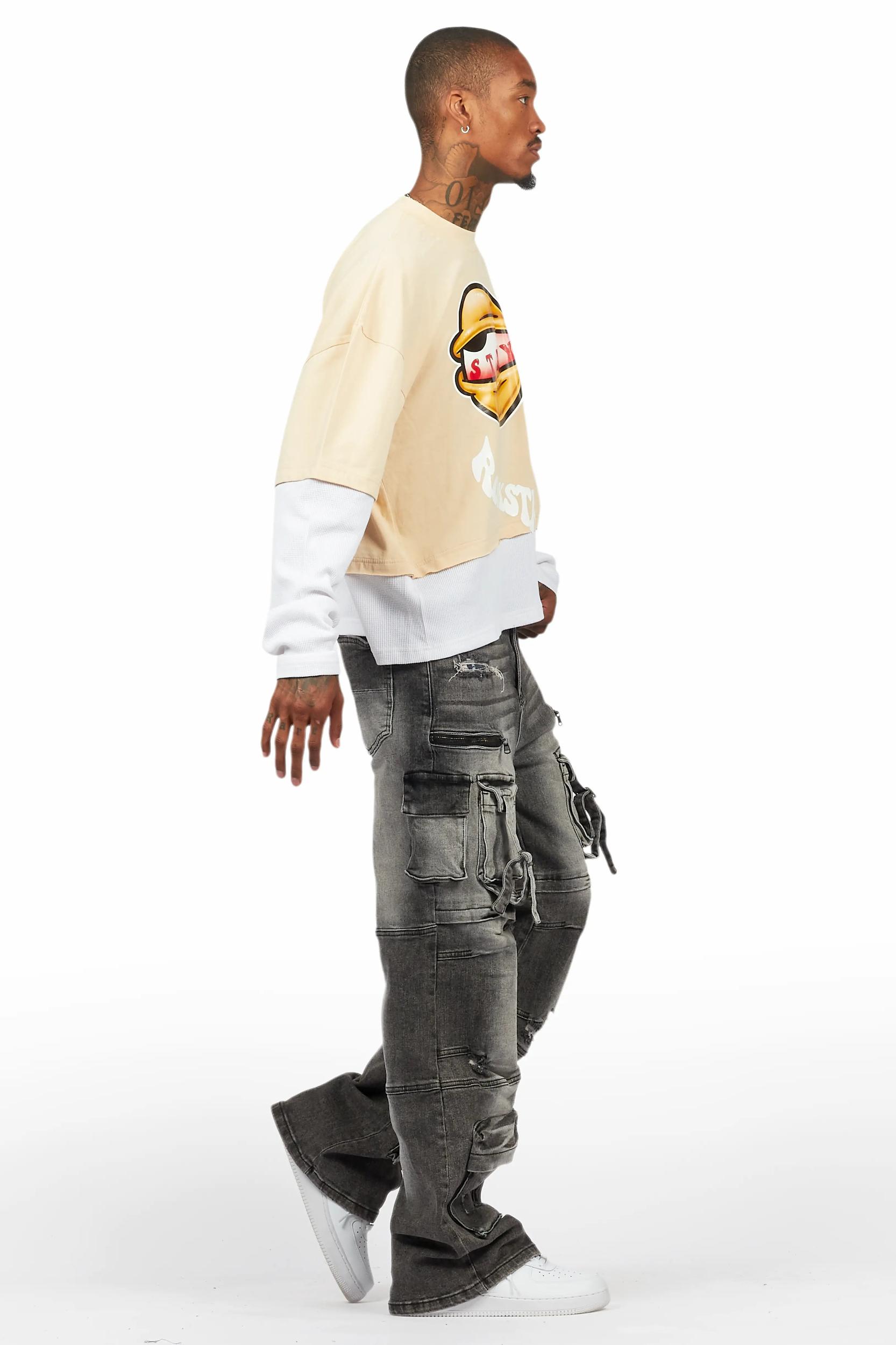 Berdi Black Wash Baggy Fit Jean Male Product Image