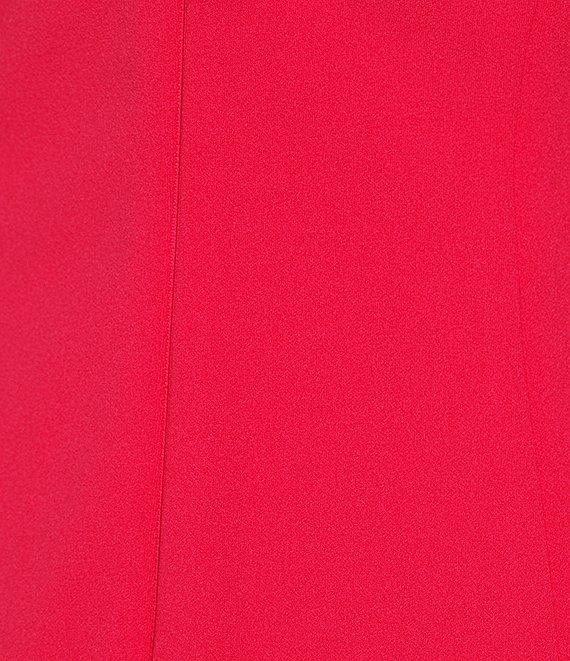 Adrianna Papell V-Back Foldover Collar Short Sleeve Sheath Dress Product Image