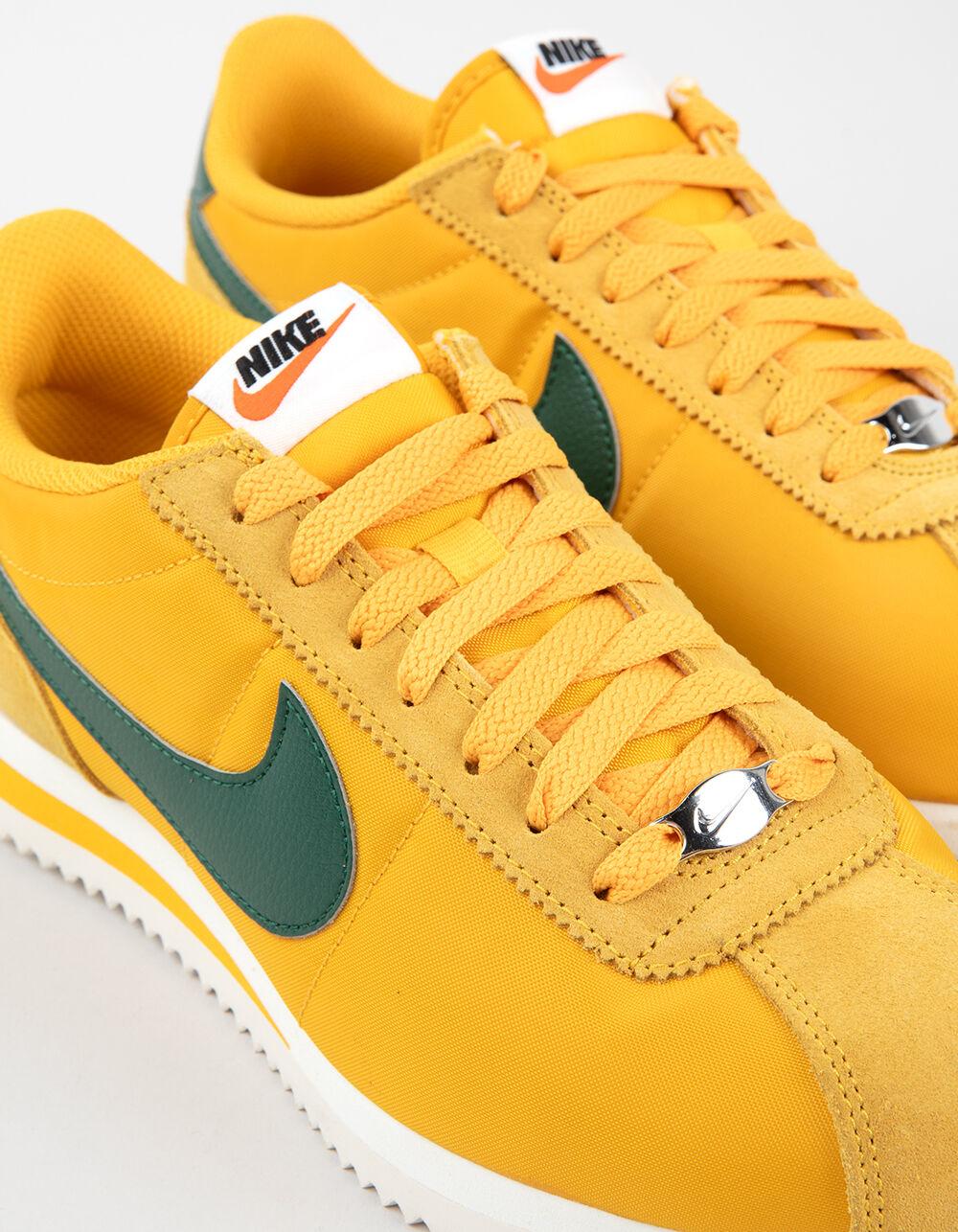 NIKE Cortez Textile Womens Shoes - YELLOW Product Image