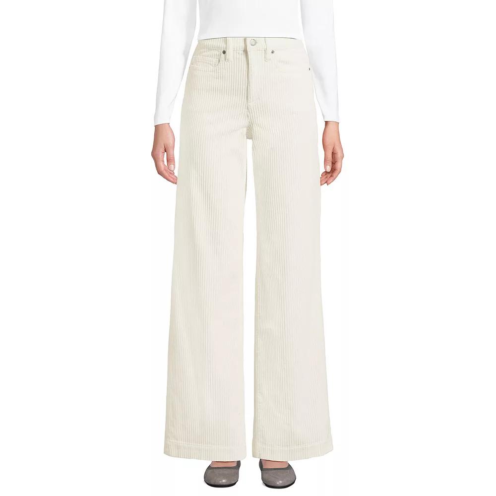 Petite Lands' End High-Rise Wide Leg Corduroy Pants, Women's,  Product Image