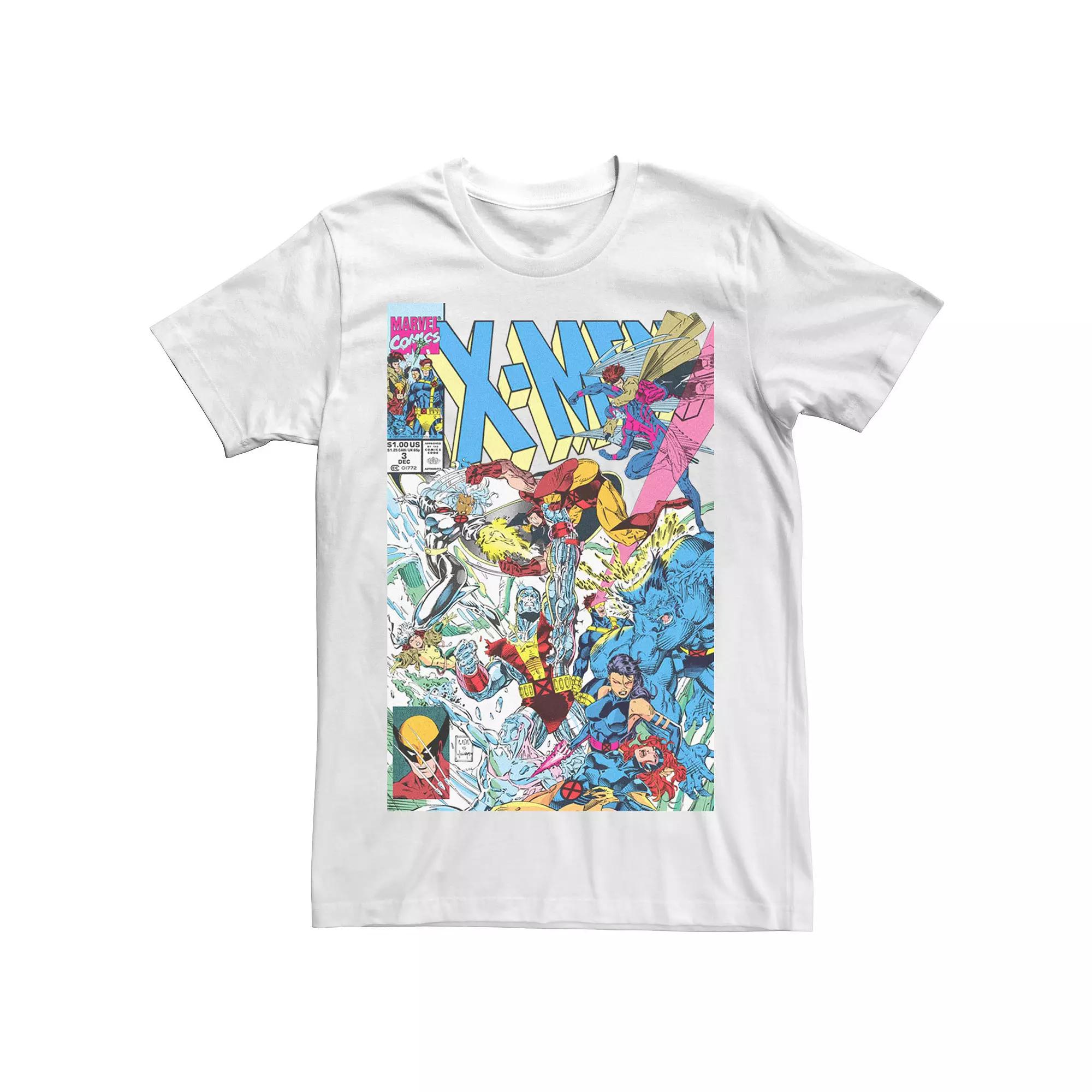 Men's Marvel Xmen Retro Comic Group Fight Tee,  Product Image