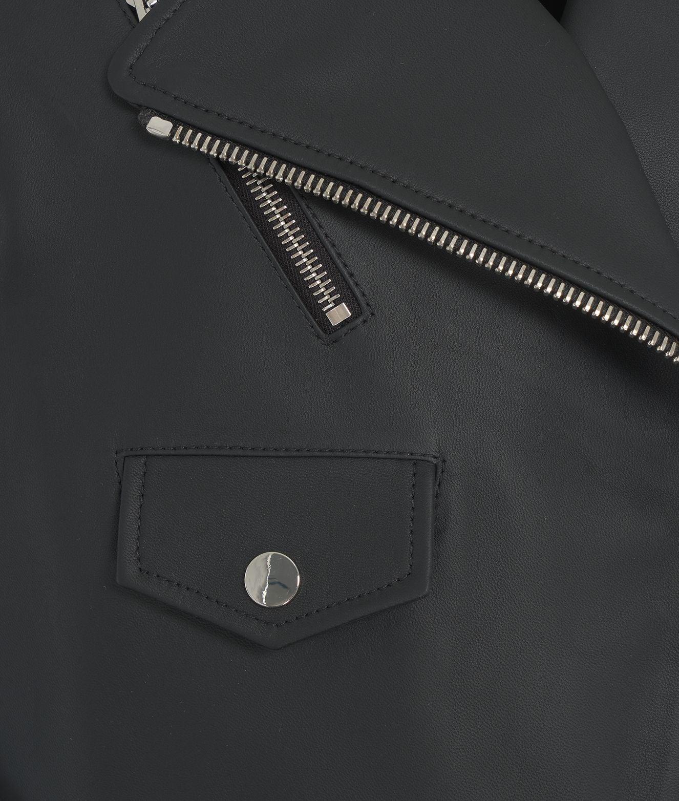 Cropped leather jacket Product Image