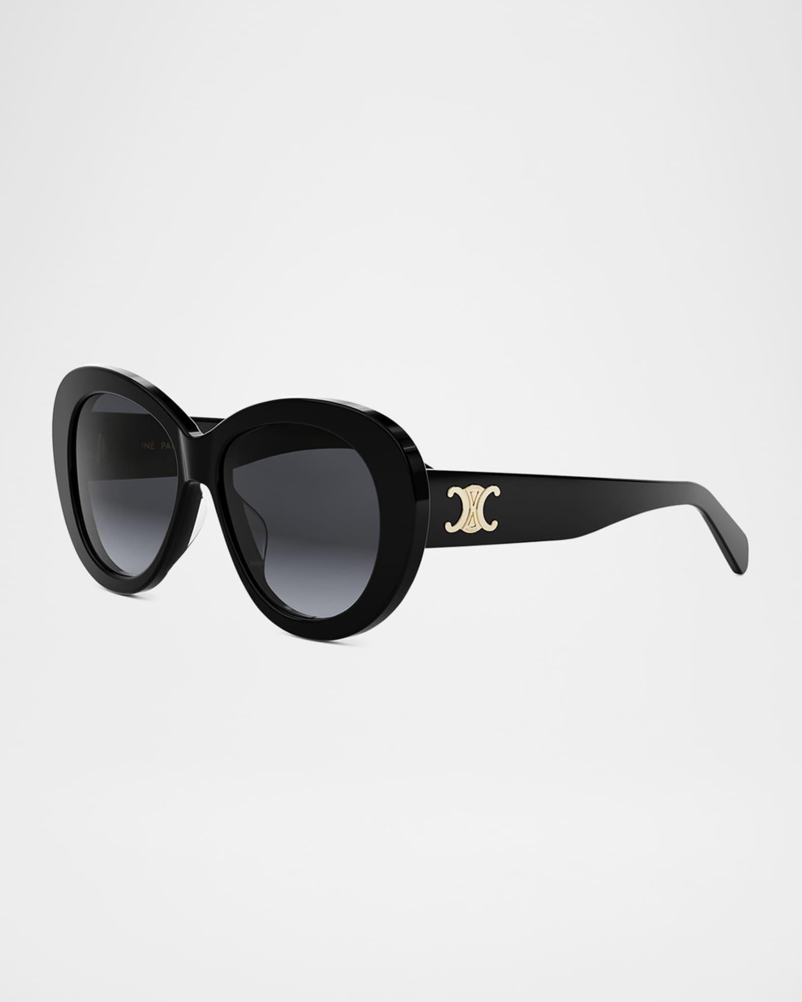 Triomphe Logo Oval Acetate Sunglasses Product Image
