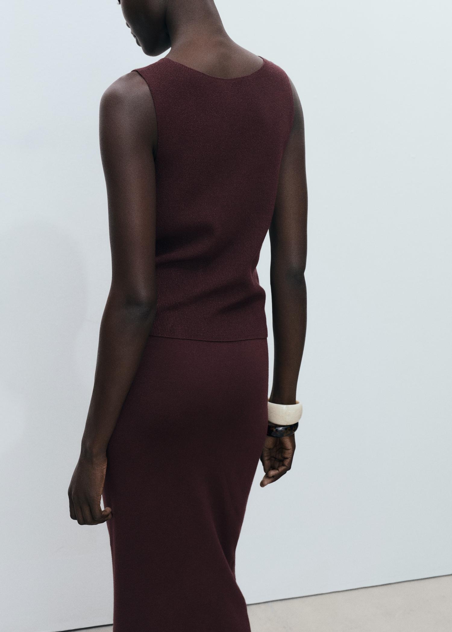 Fine ribbed knit top - Women | MANGO USA Product Image