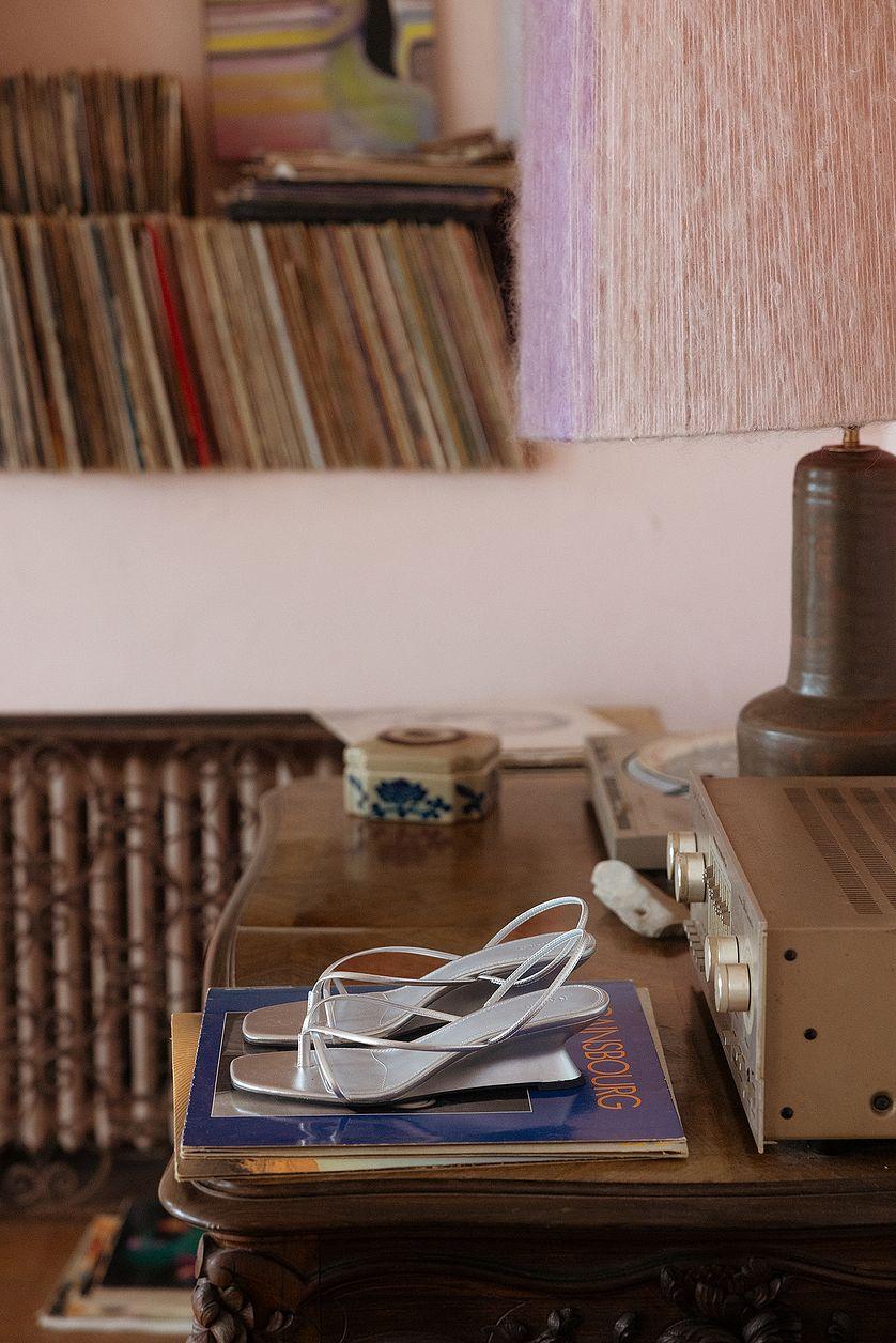 Thong Strap Wedge Heels Product Image