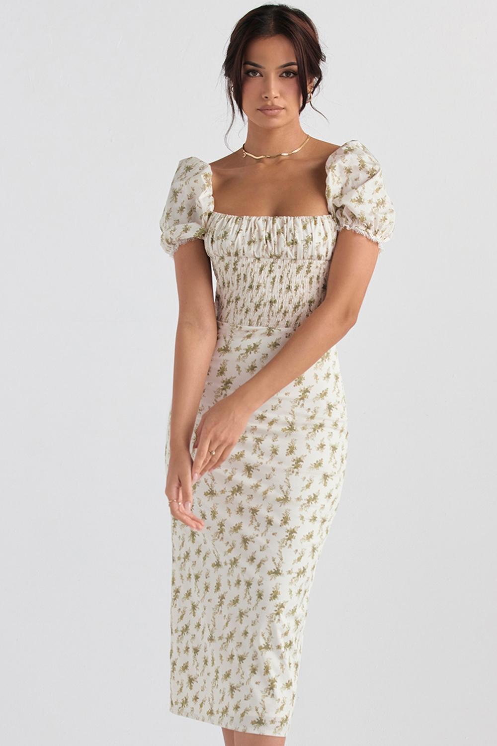 Bellucci  garden print shirred sundress Product Image