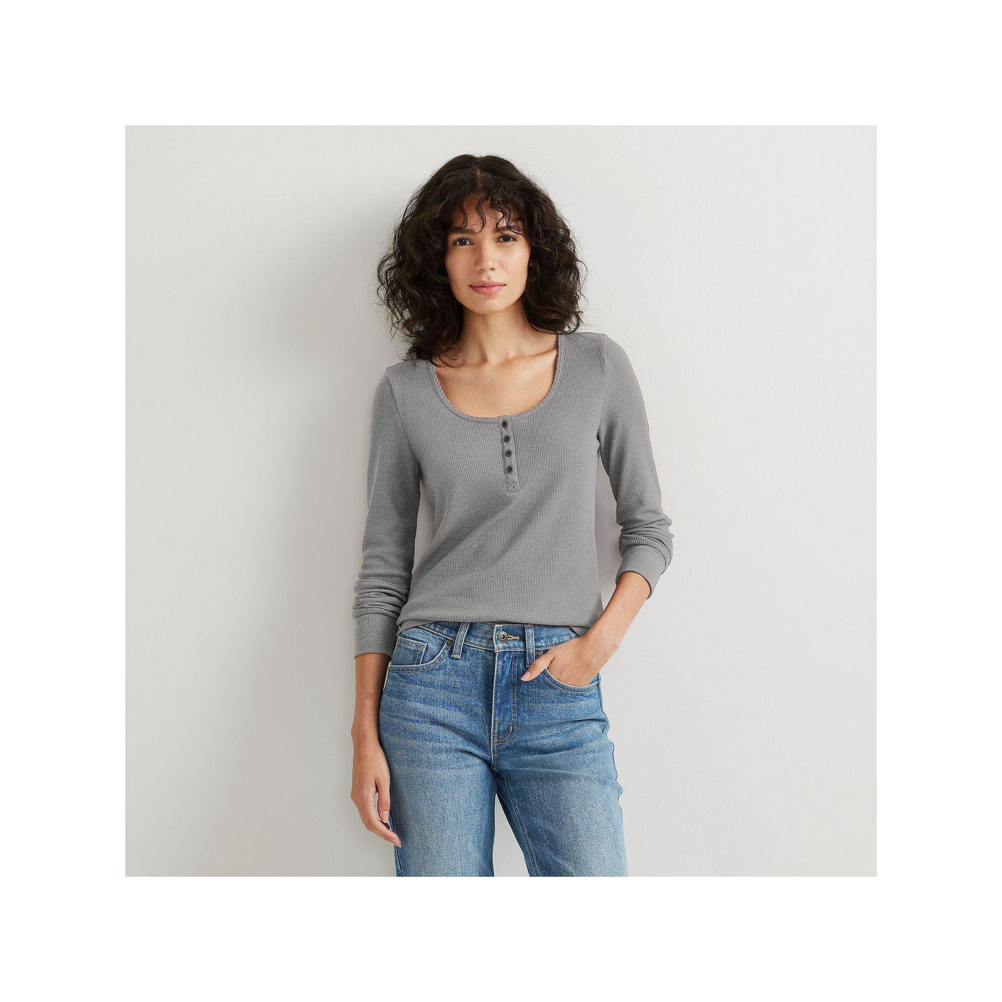 Women's Eddie Bauer Thermal Long Sleeve Henley,  Product Image