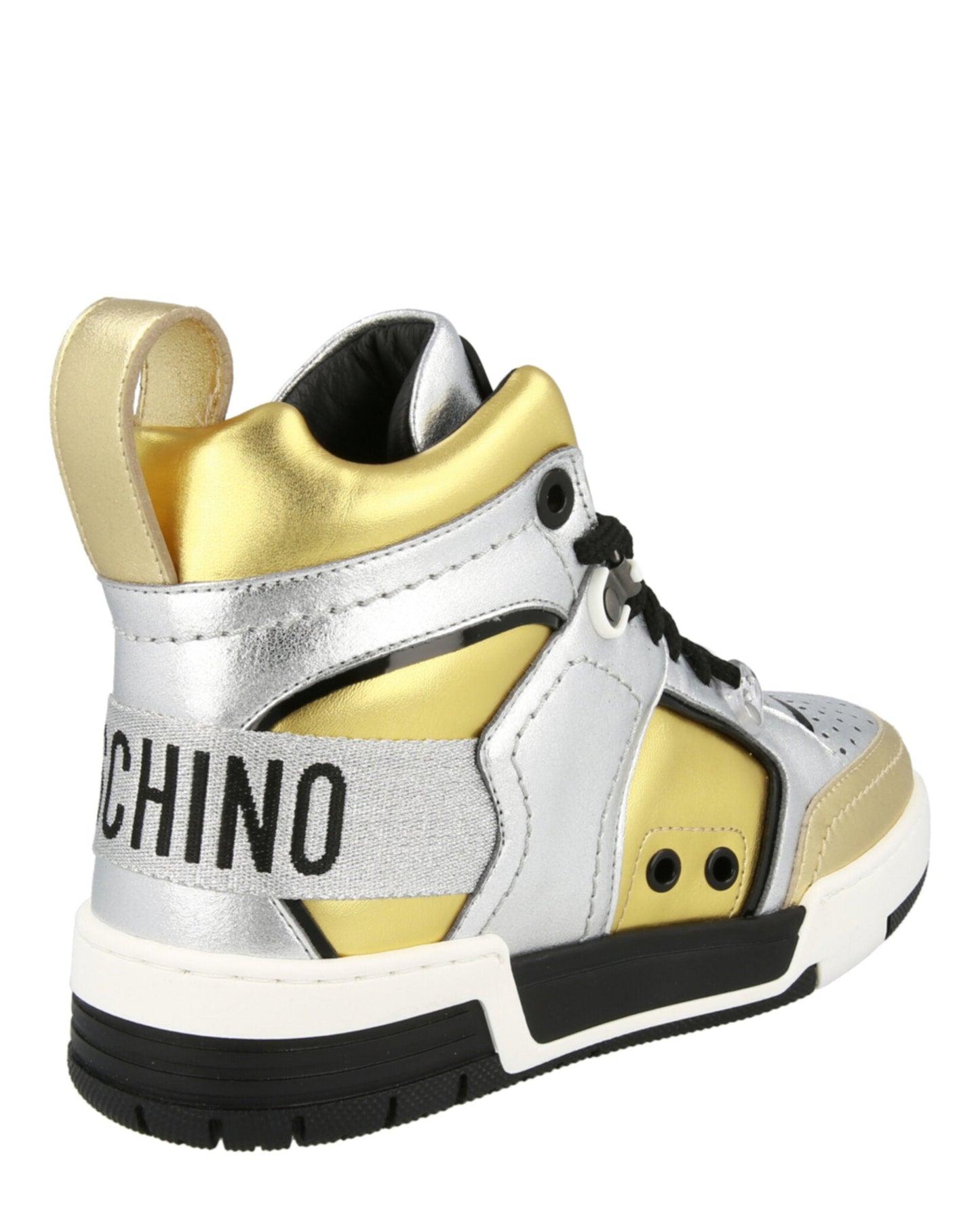 Moschino Streetball Asymmetrical High-Top Sneakers Female Product Image