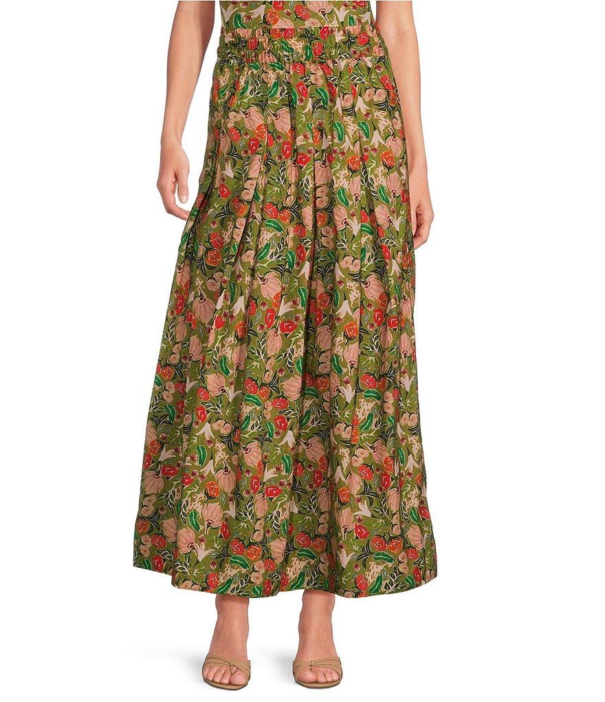 Buru Pillar Floral Print Square Neck Sleeveless Box Crop Coordinating Top Product Image