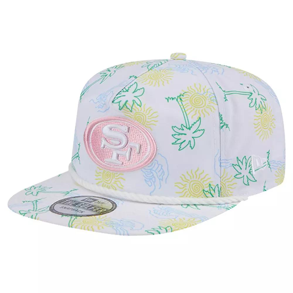 Men's New Era White San Francisco 49ers Vacay Golfer Snapback Hat Product Image