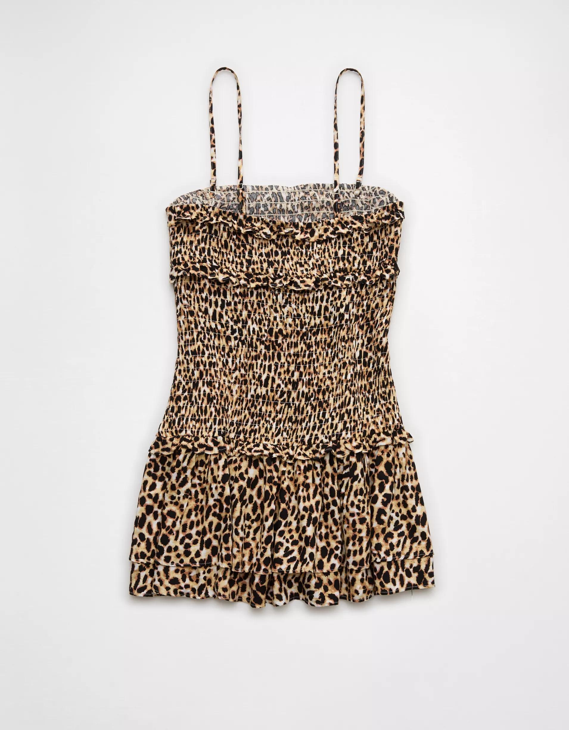 AE Smocked Ruffle Mini Dress Product Image