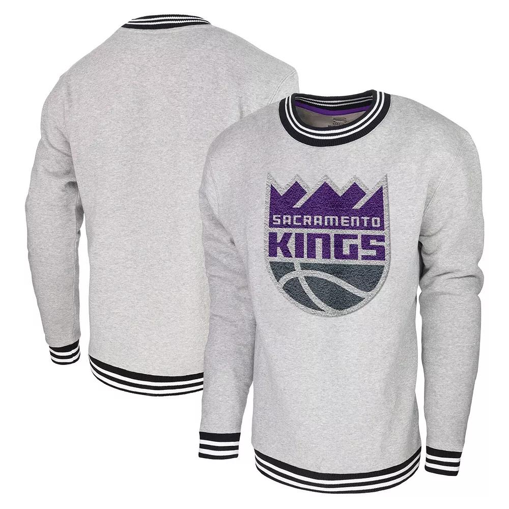 Men's Stadium Essentials Heather Gray Sacramento Kings Club Level Pullover Sweatshirt, Adult Unisex,  Product Image