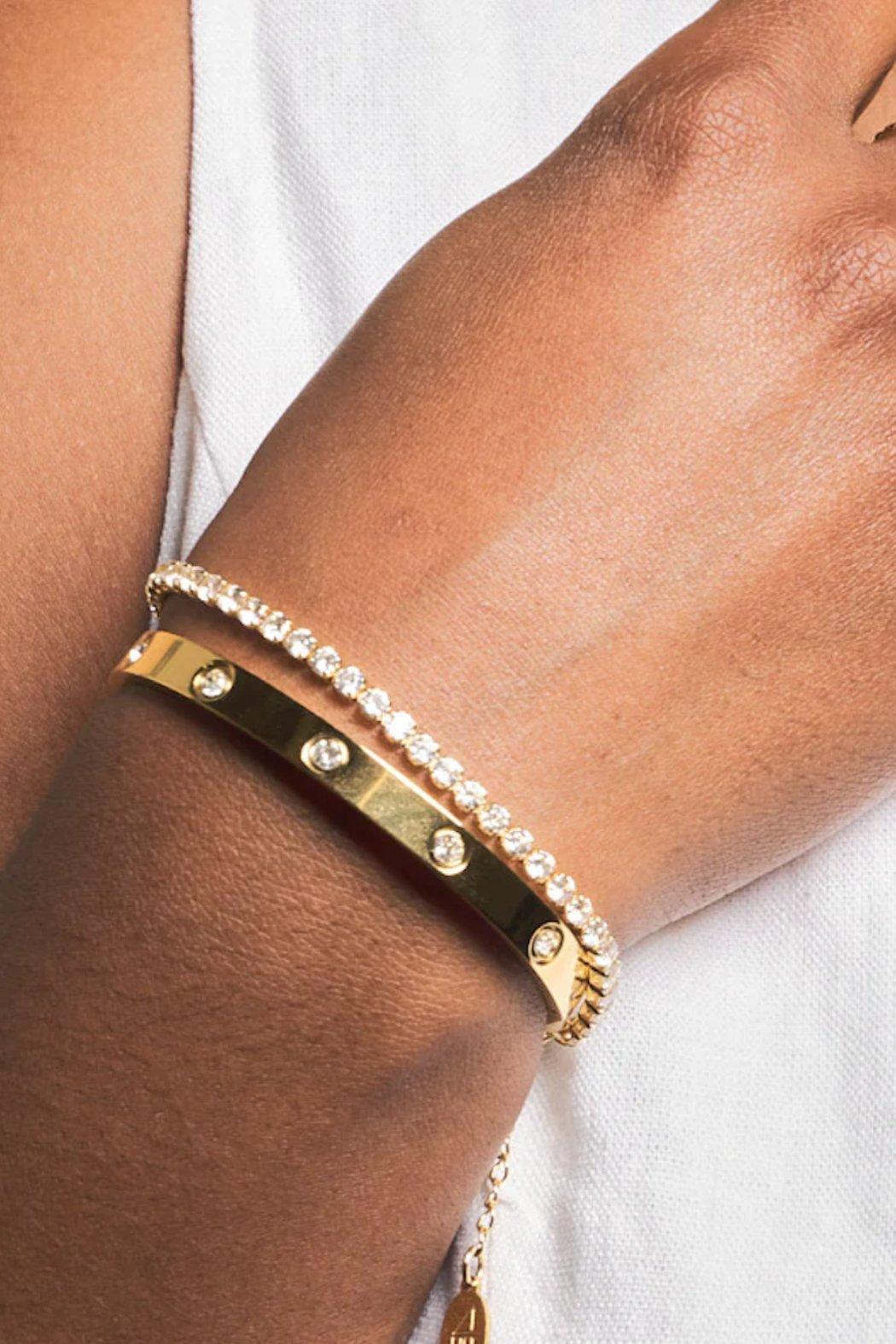 Corinne Gold Bangle Bracelet Product Image