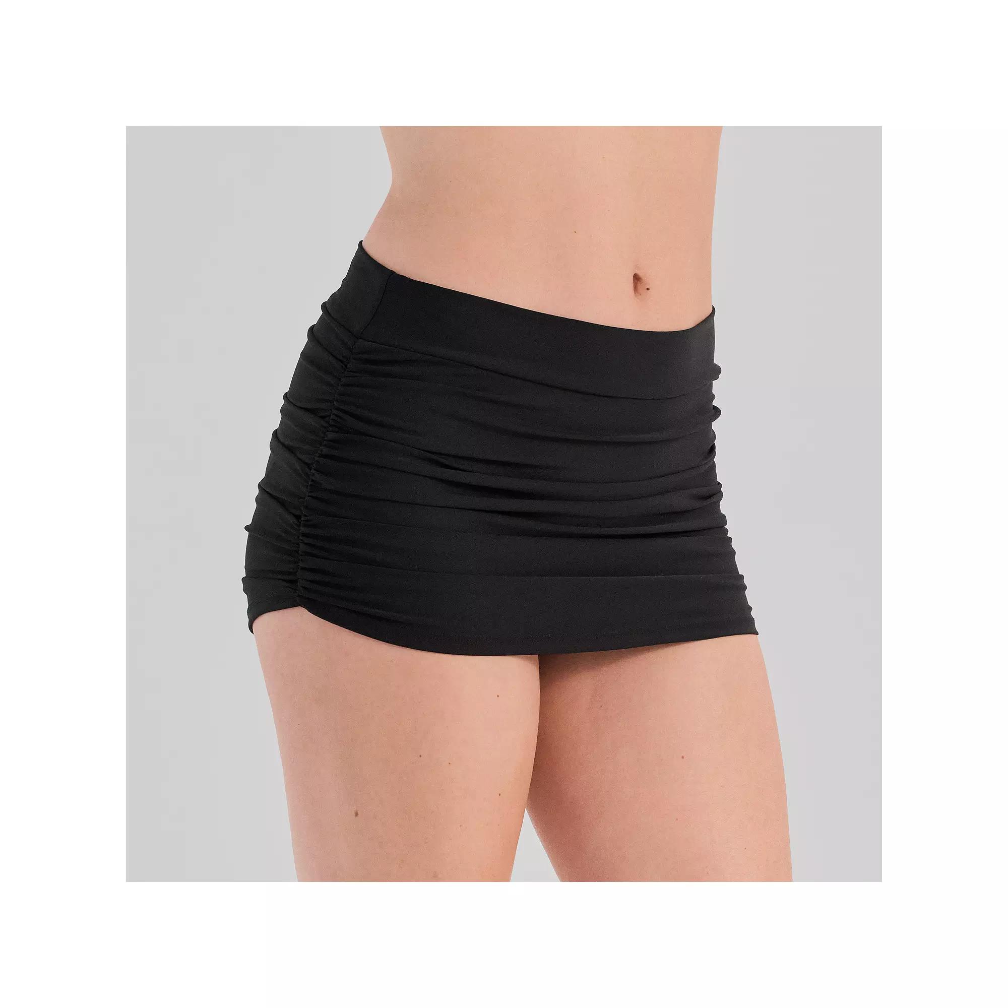 Women's Freshwater Shirred Back Skirt Swim Bottoms,  Product Image