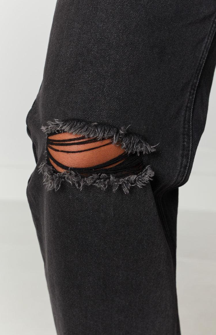 Robin Wide Leg Jeans Black Wash Product Image