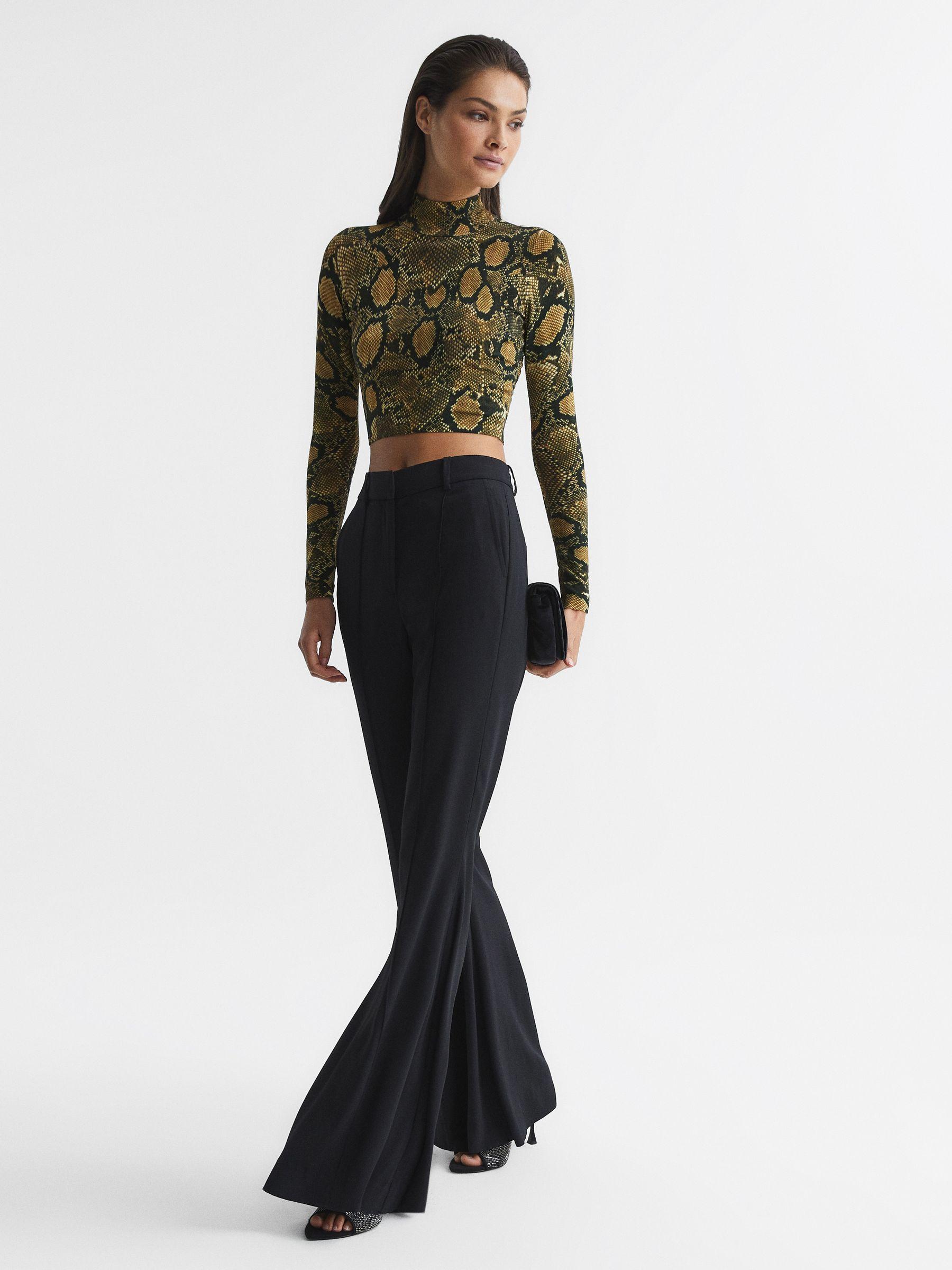 Snake Print Knitted Top in Multi Product Image