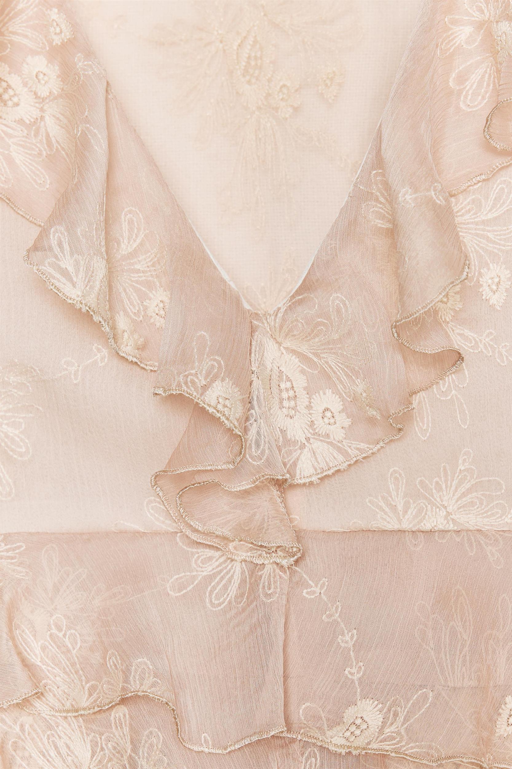 EMBROIDERED RUFFLED TOP Product Image