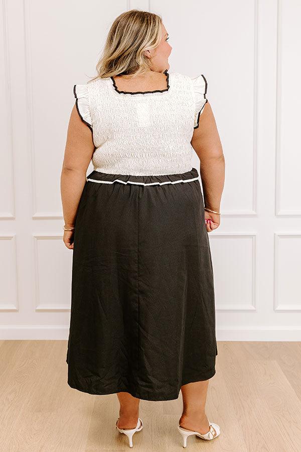 Simply Luxe Smocked Midi Dress Curves Product Image