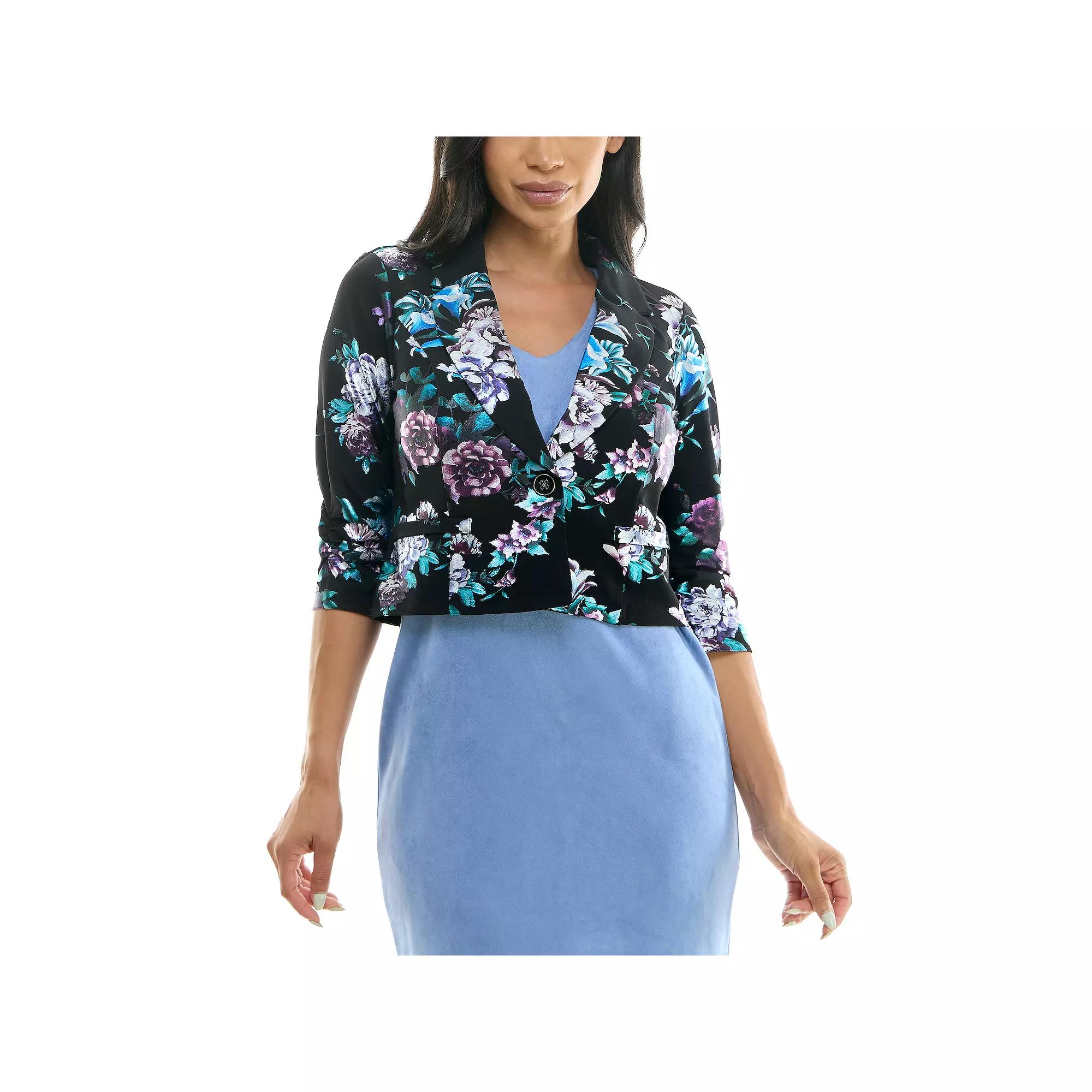 Women's Nina Leonard Foil Blazer,  Product Image