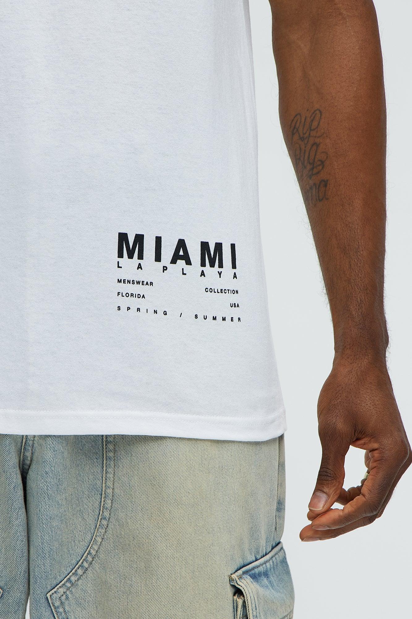 Miami La Playa Collection Short Sleeve Tee - White Product Image