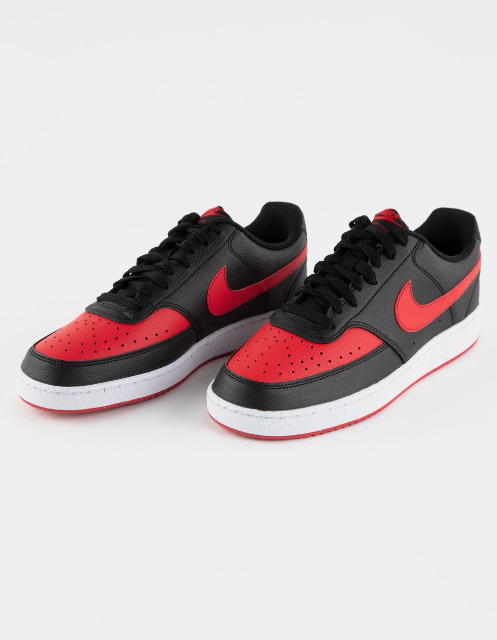 NIKE Court Vision Low Next Nature Mens Shoes - BLK/RED Product Image