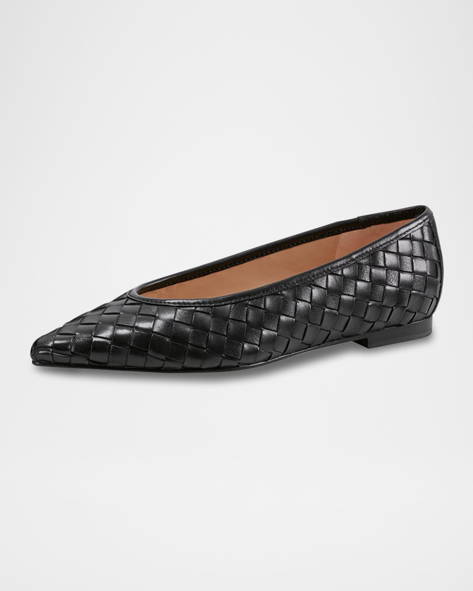 Damaria Woven Leather Ballerina Flats Product Image
