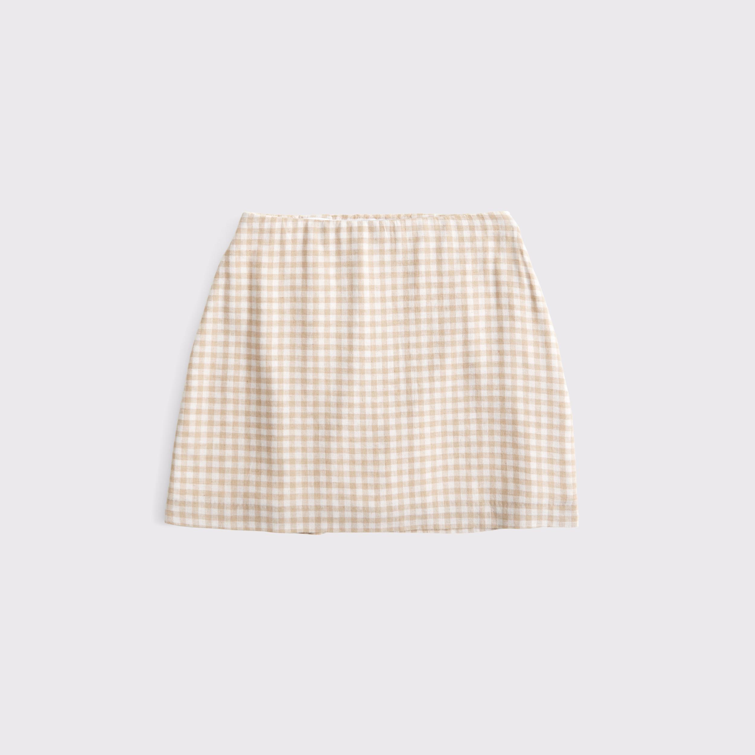 The A&F Scarlett Curve Love Linen-Blend Mini Skort Product Image