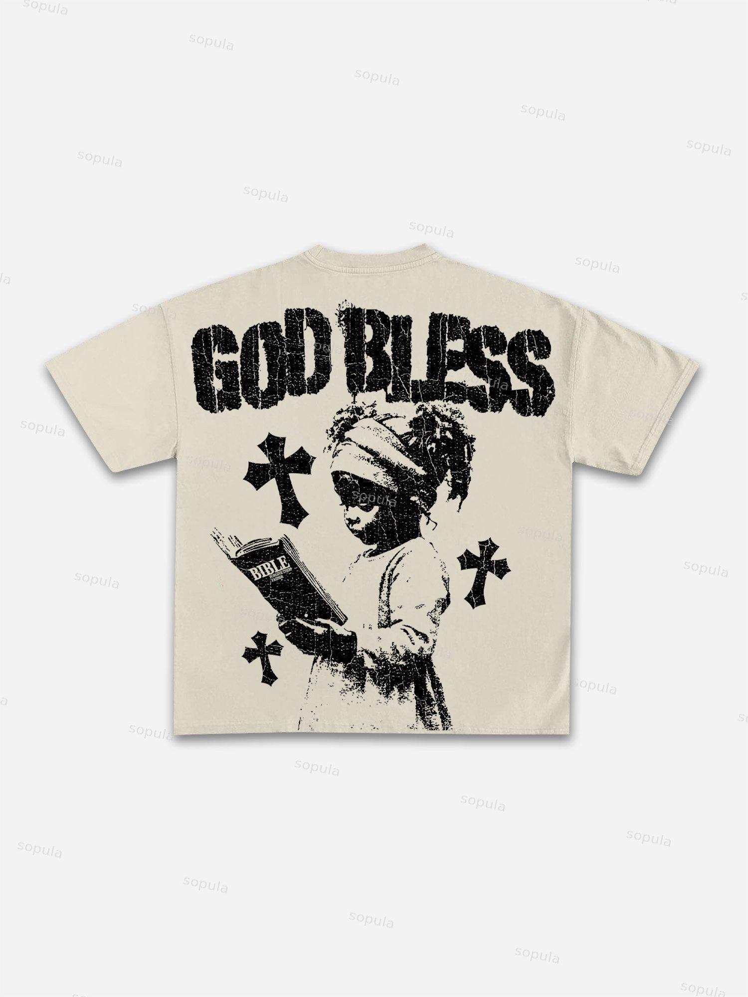Eye Cross Starry Sky Graphic T-Shirt Product Image