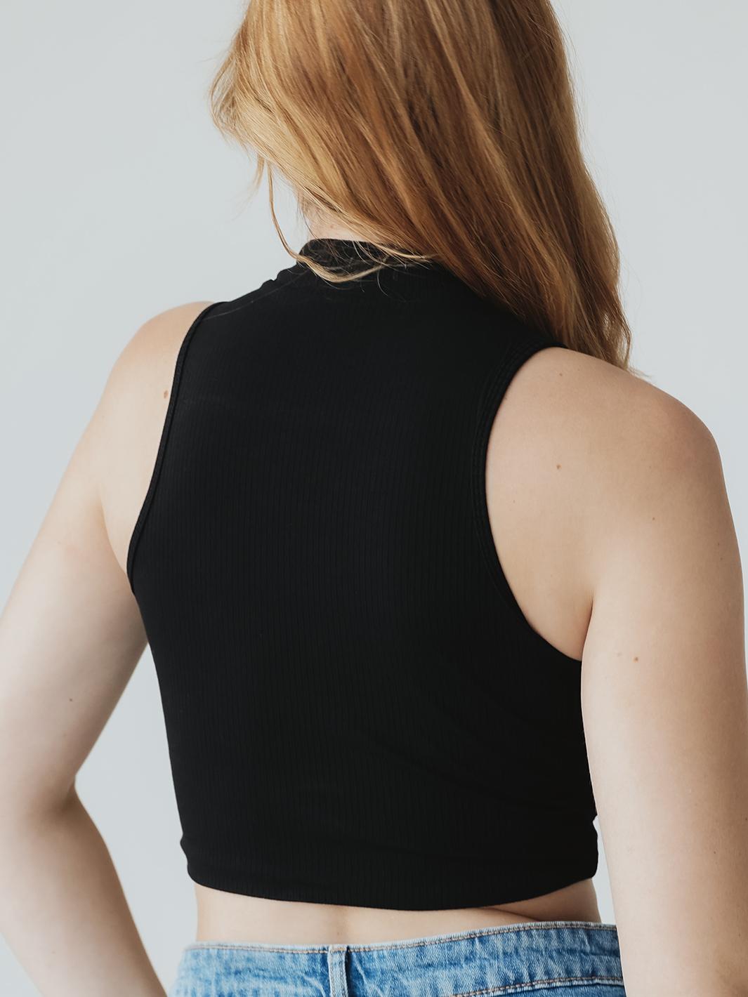 Ribbed Mock Neck Brami (Crop) Product Image