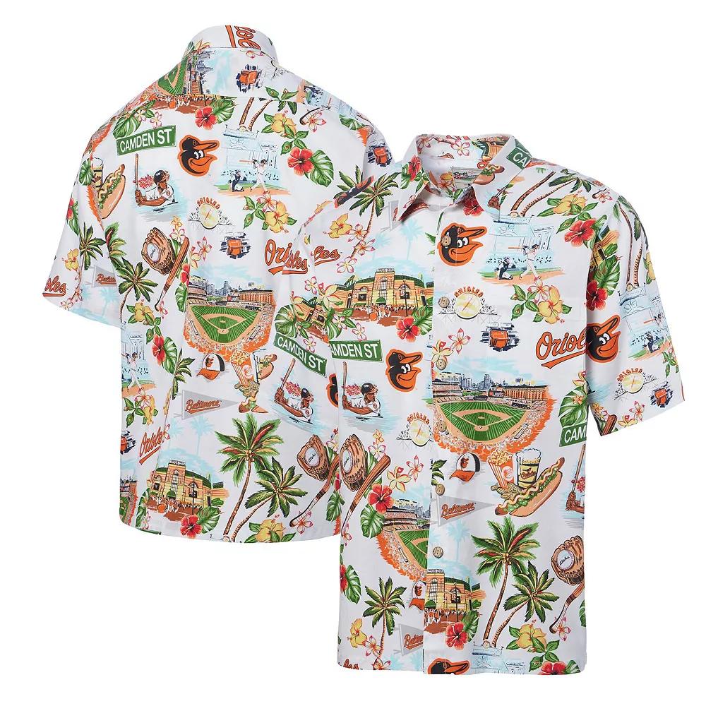 Men's Reyn Spooner White Baltimore Orioles Scenic Button-Up Shirt, Size: Small Product Image