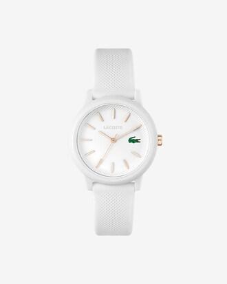 Women's Lacoste.12.12 White Silicone Strap Watch Product Image