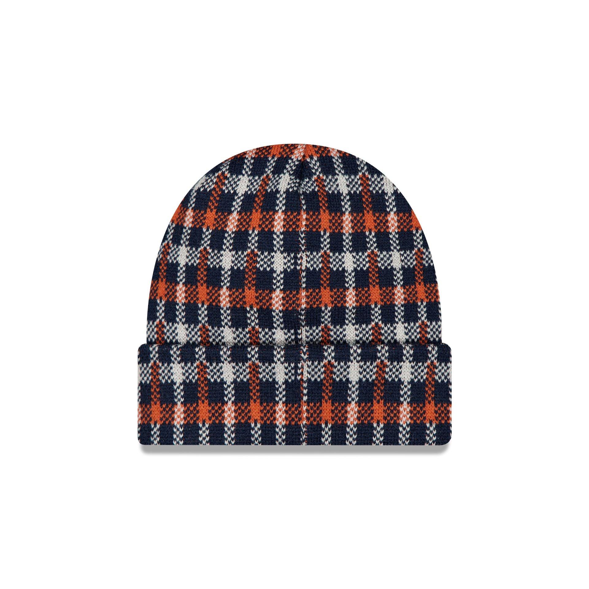 New Era Cap Tartan Check Navy Cuff Knit Hat Male Product Image