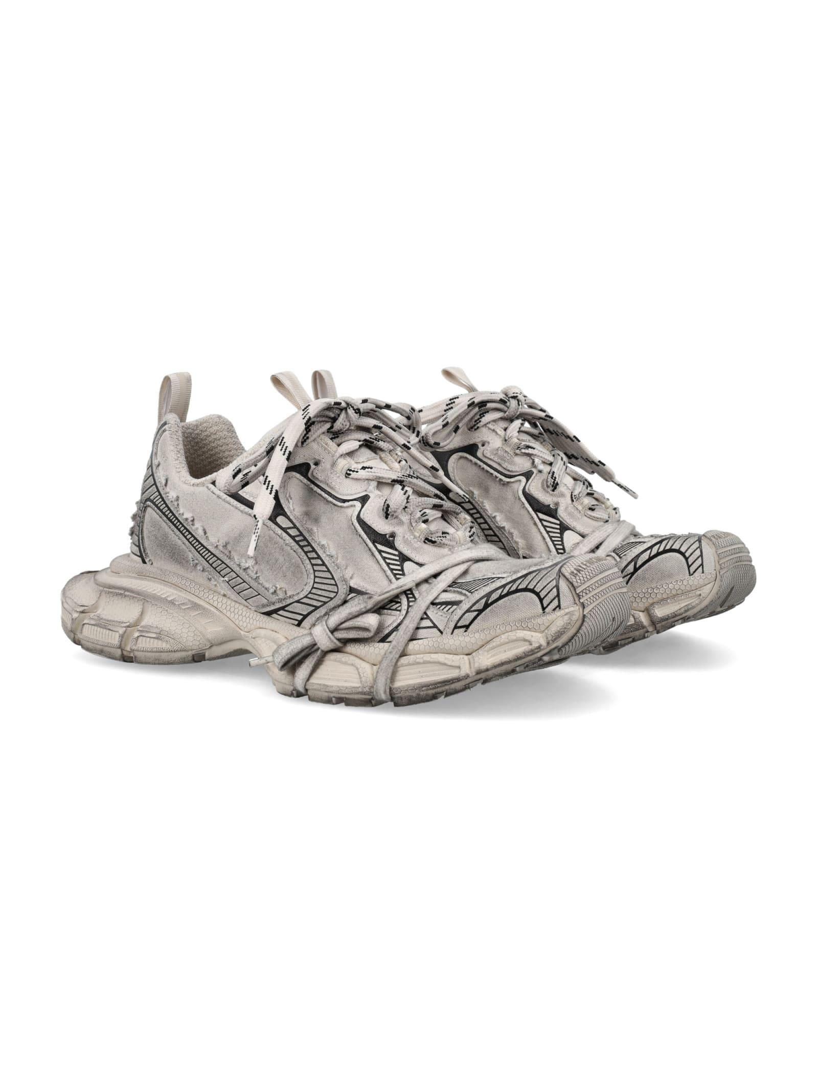 BALENCIAGA Mens Cream Comb 3xl Logo-embossed Mesh Low-top Trainers Product Image