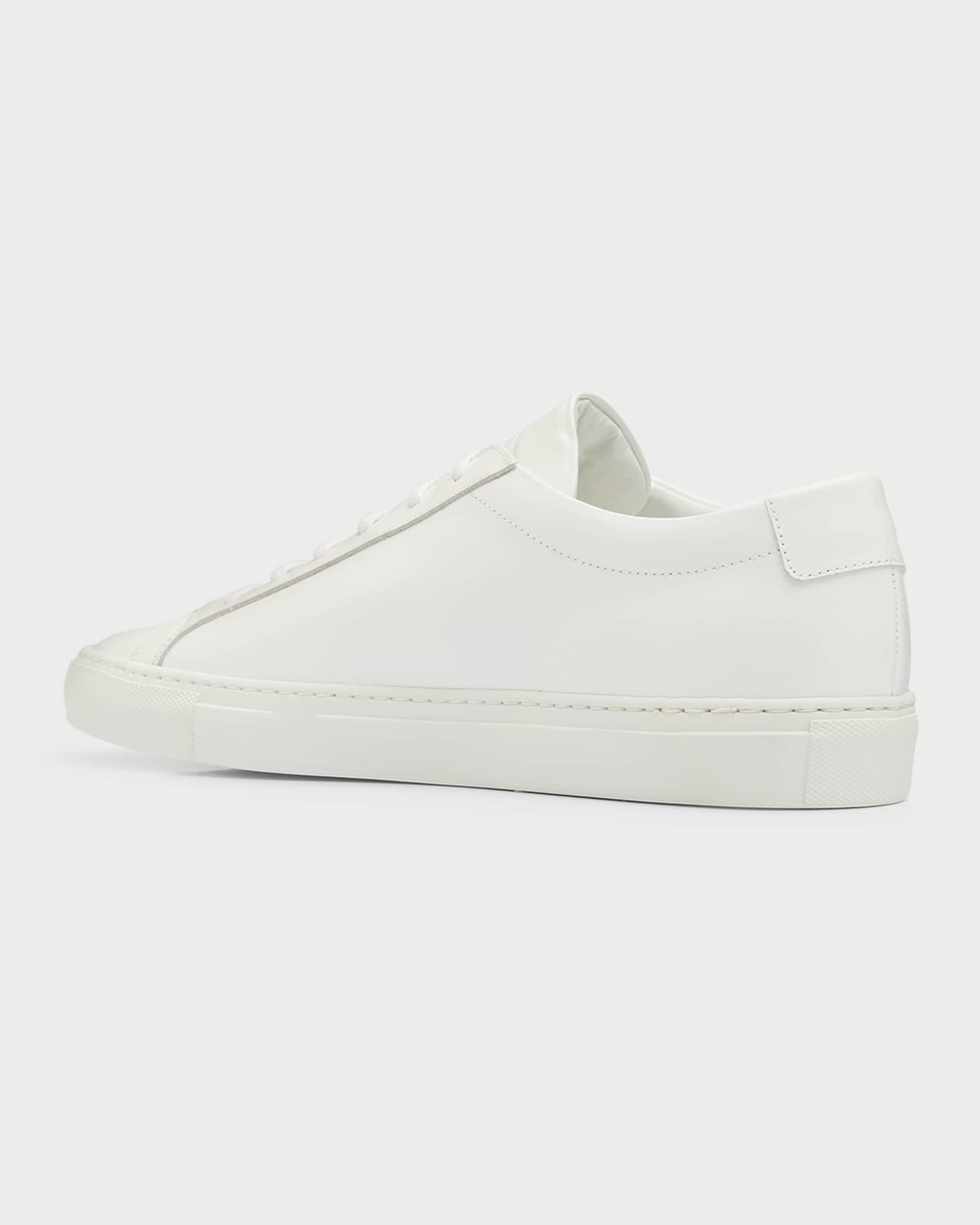 Men's Achilles Leather Low-Top Sneakers, White Product Image