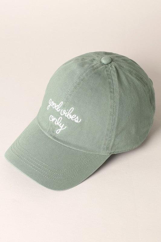 Good Vibes Only Baseball Cap Product Image