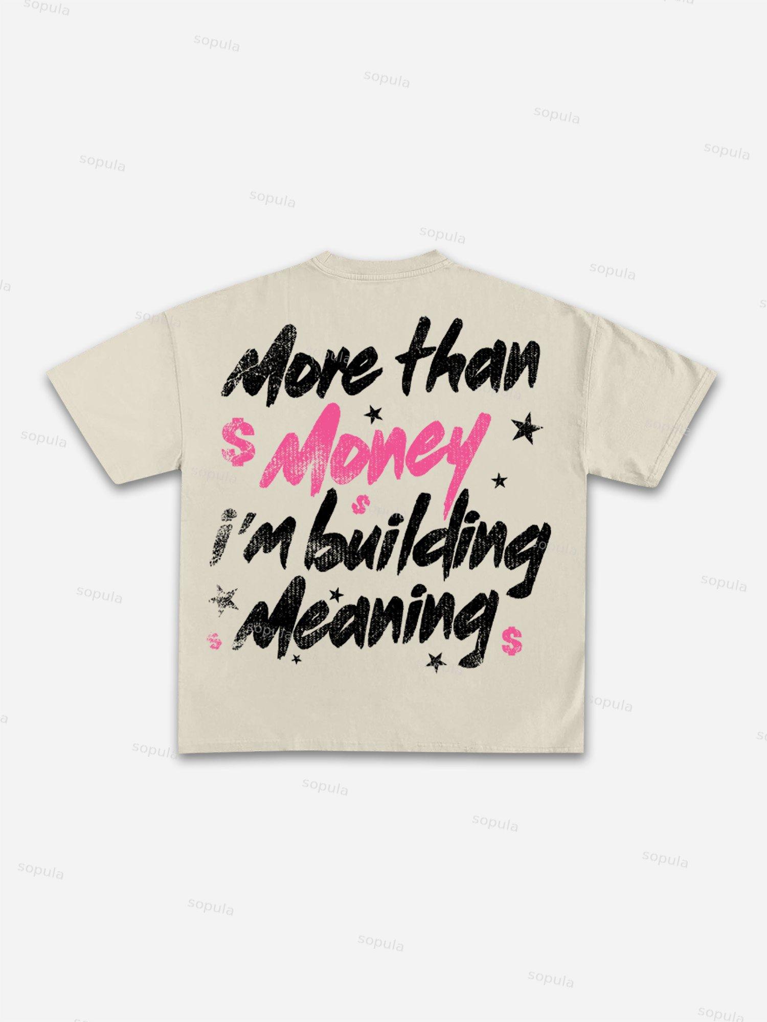 Never Broke God Glock Dollar Vintage Rhinestone Graphic Cotton T-shirt Product Image