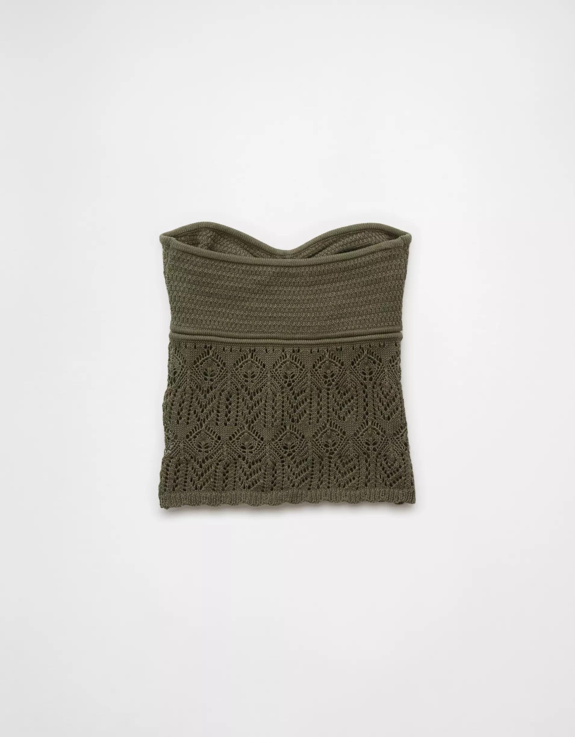 AE Cropped Crochet Tube Top Product Image
