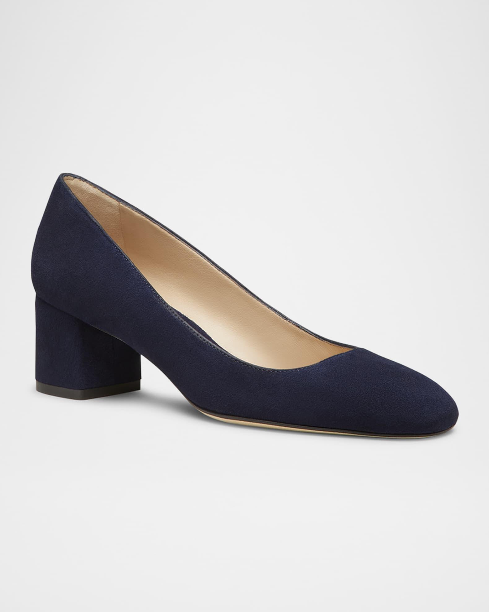 Maeve Suede Block-Heel Pumps Product Image