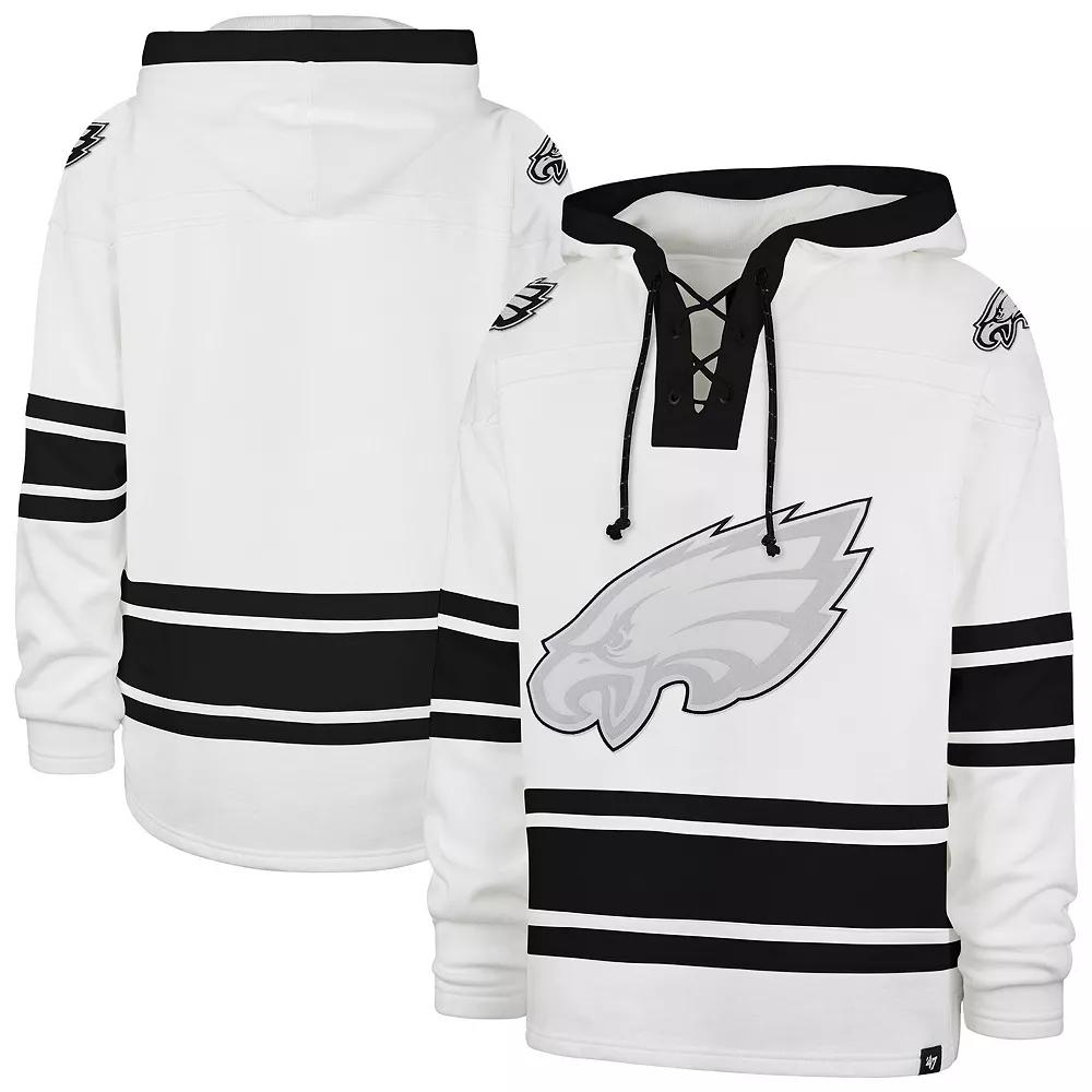 Men's '47 White Philadelphia Eagles After Image Superior Lacer with Hood,  Product Image