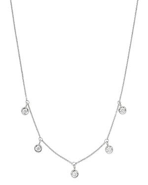 Womens Diamond By The Inch 18K White Gold & Diamond Dangle Necklace Product Image
