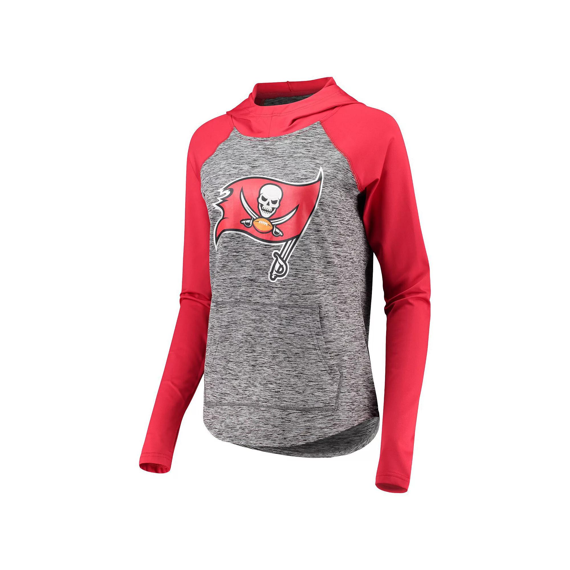 Women's G-III 4Her by Carl Banks Heathered Gray/Red Tampa Bay Buccaneers Championship Ring Pullover Hoodie,  Product Image