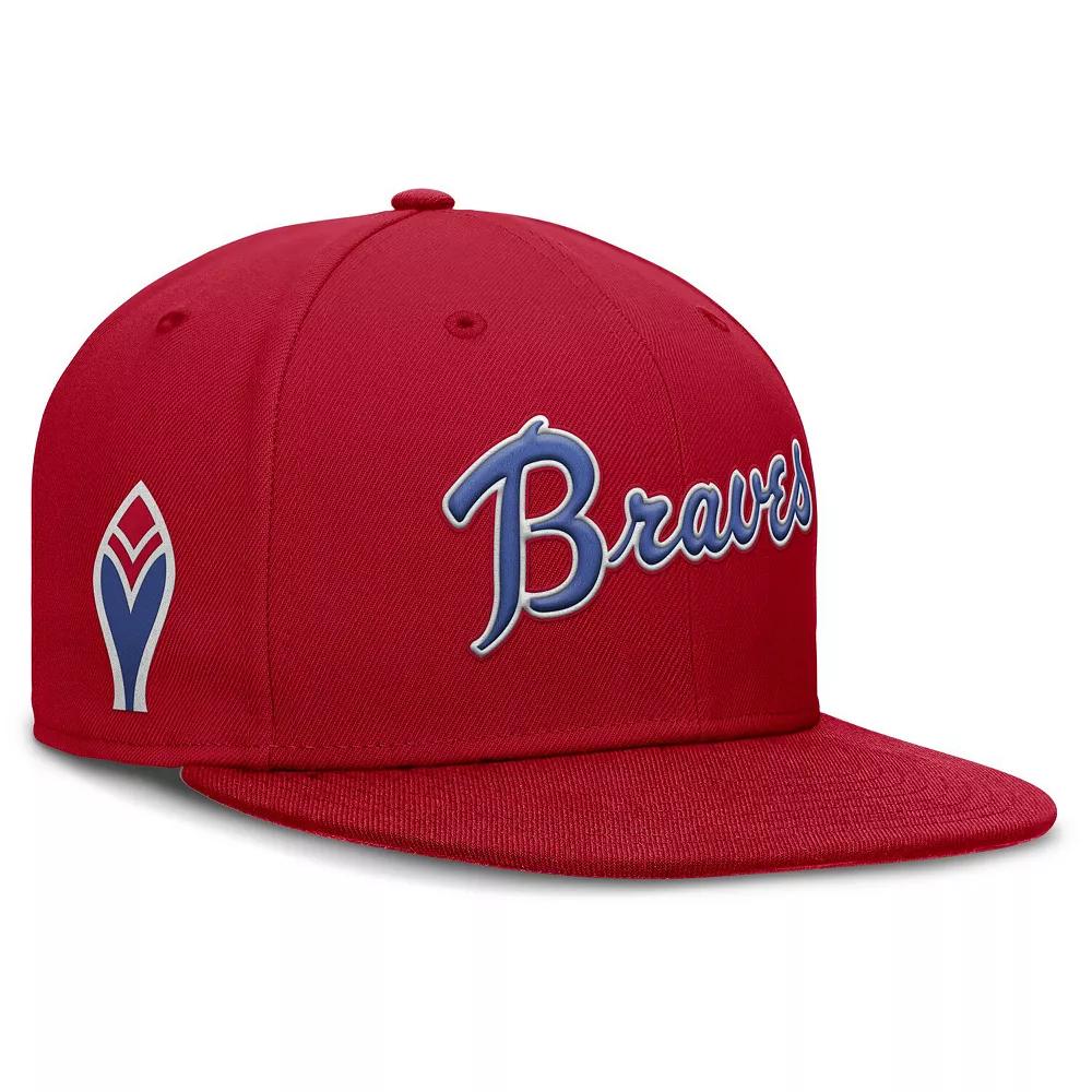 Men's Nike Red Atlanta Braves Cooperstown True Performance Fitted Hat,  Product Image