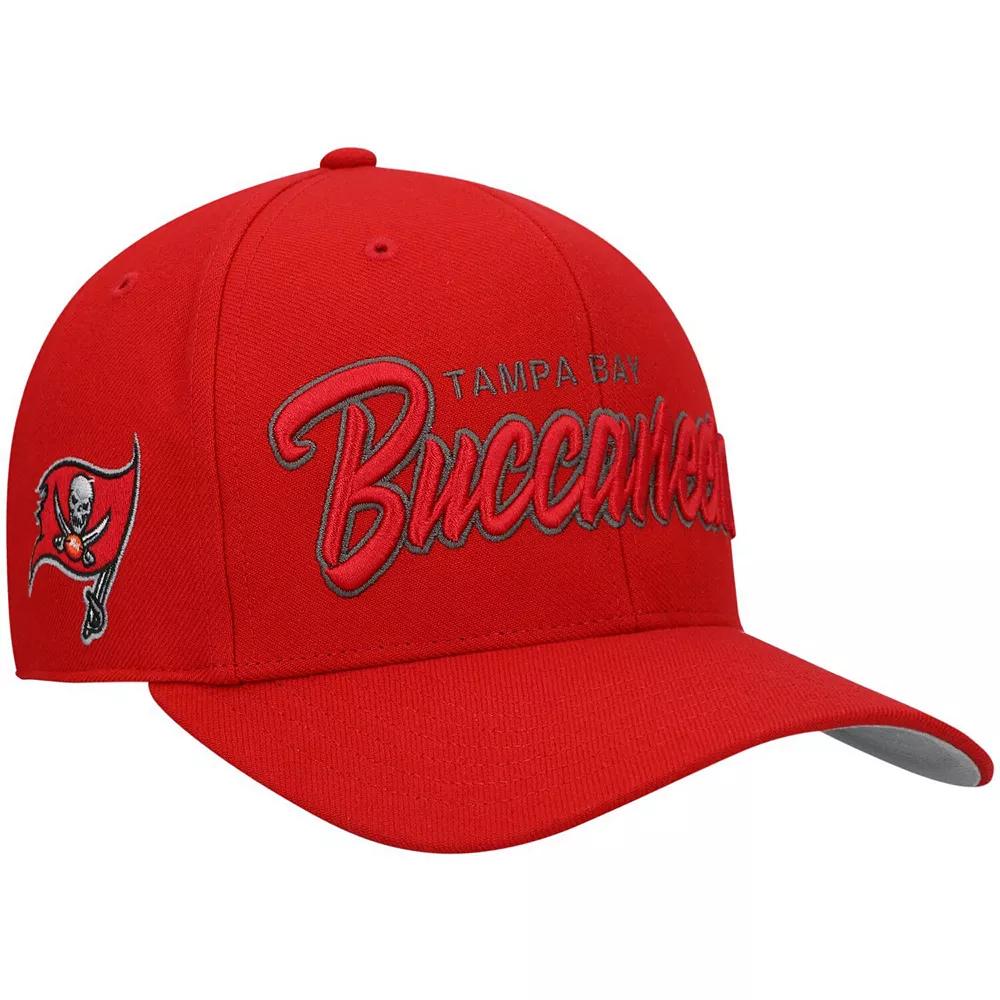 Men's '47 Red Tampa Bay Buccaneers Street Script MVP Snapback Hat Product Image
