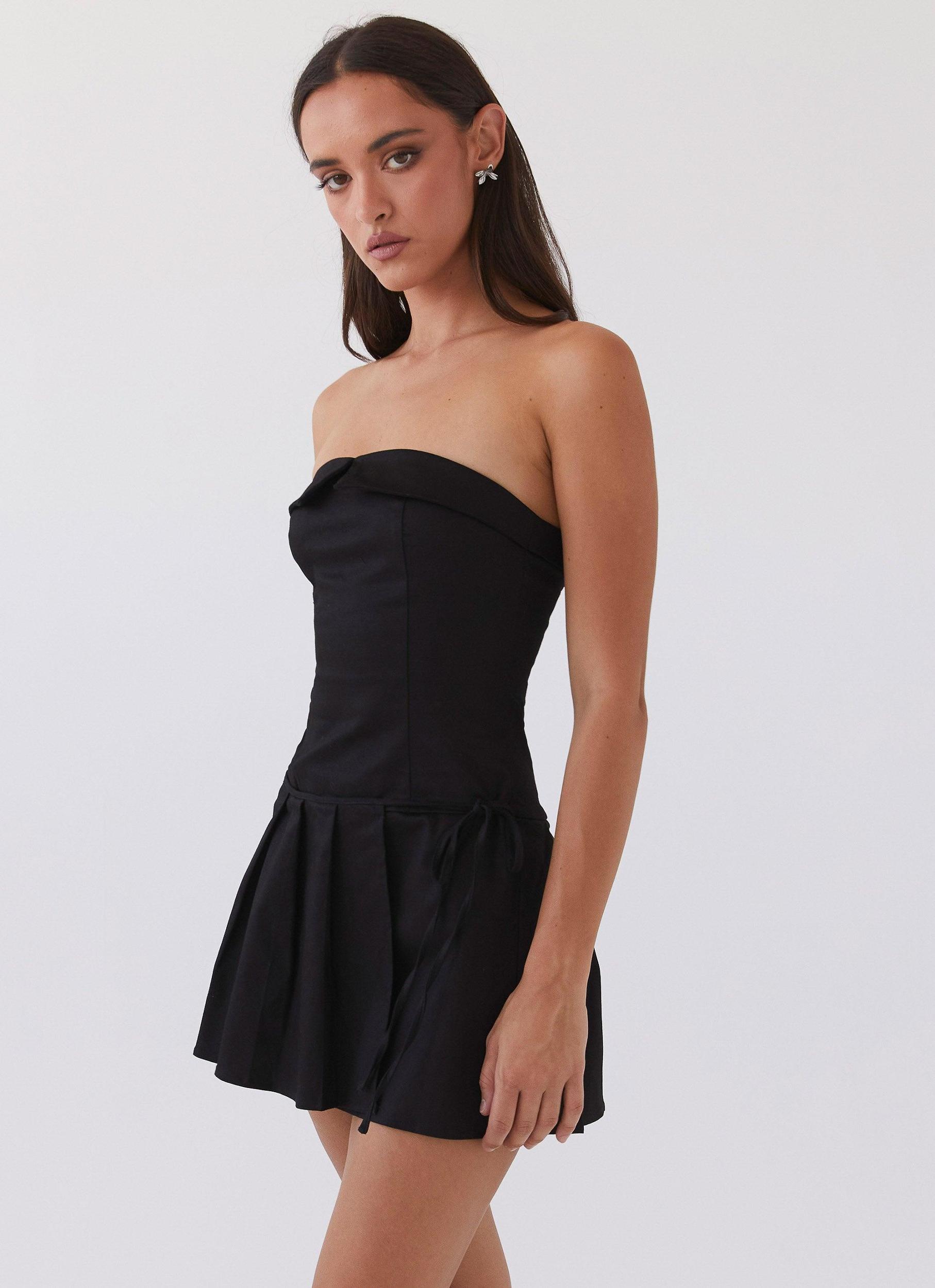 Calling The Shots Mini Dress - Black Product Image