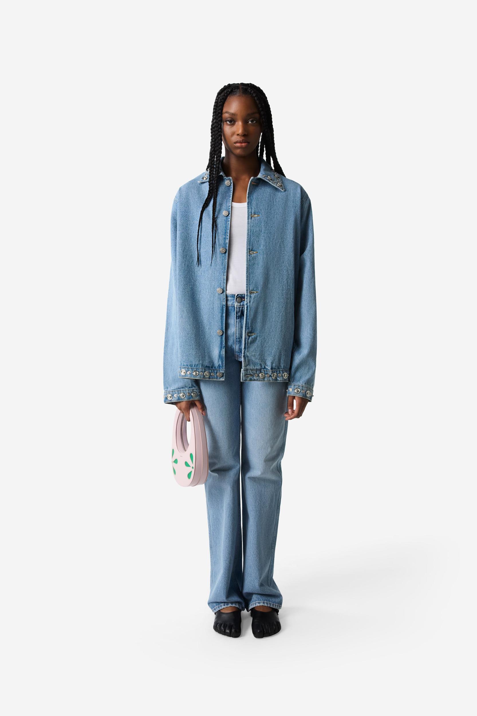 Studded Denim Jacket Product Image