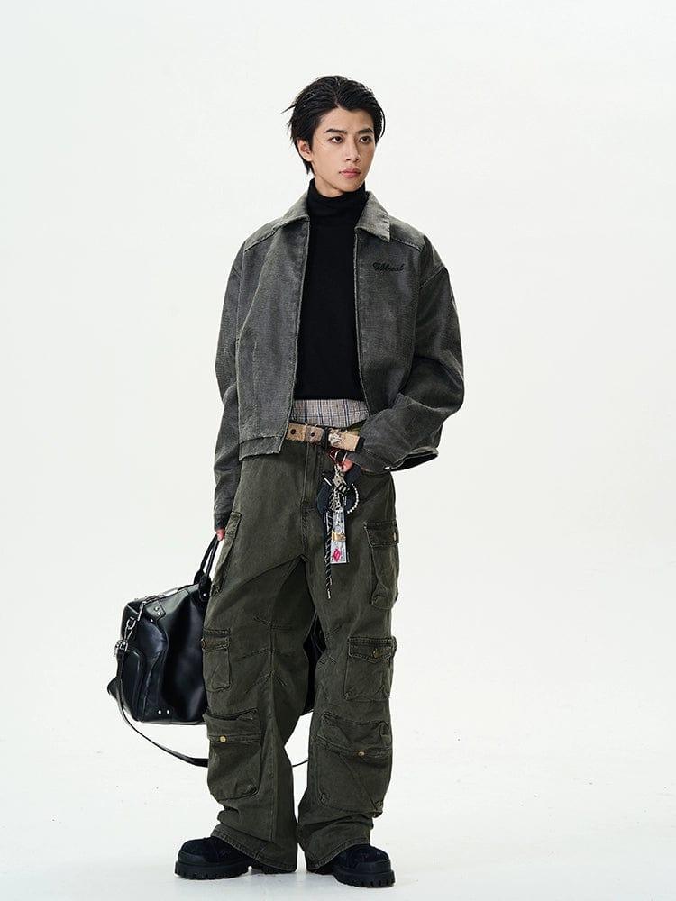RT No. 11979 DARK GRAY ZIP-UP COLLAR JK Product Image