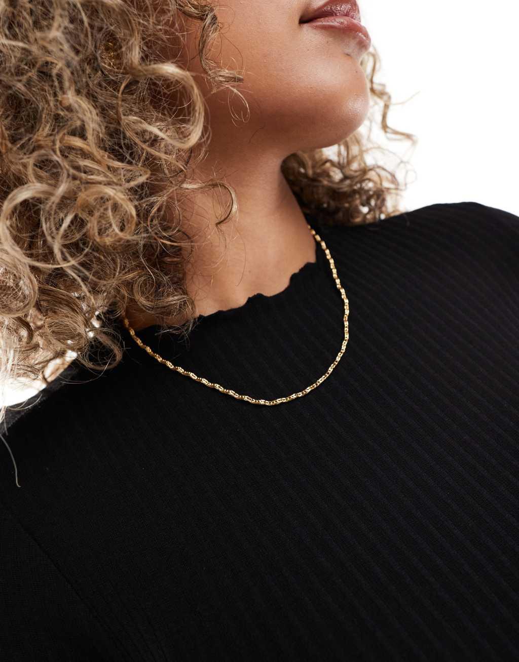 ONLY Maternity high neck lettuce edge top in black  Product Image